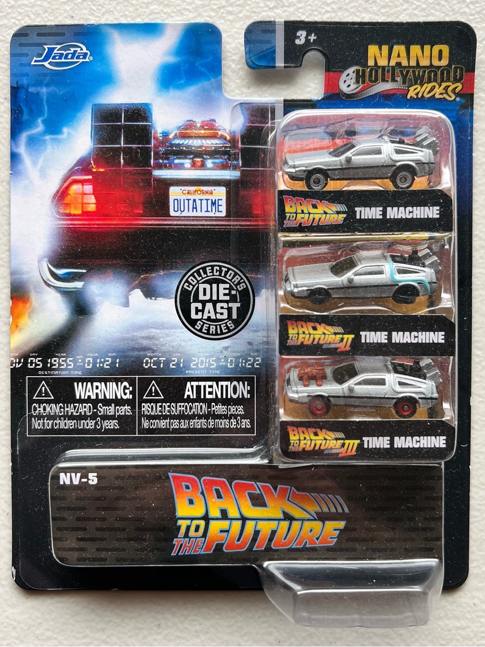 Nano Hollywood Rides Back to the Future Time Machine 3-Pack - New
